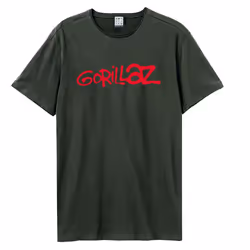 Amplified Unisex Adult Gorillaz Logo T-Shirt - XS, Charcoal