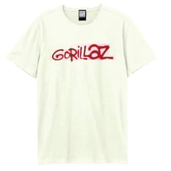 Amplified Unisex Adult Gorillaz Logo T-Shirt - XL, Vintage White
