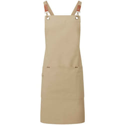 Premier Cross Back Bib Apron - One Size, Natural