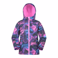 Mountain Warehouse Childrens/Kids Exodus Water Resistant Soft Shell Jacket - 5-6 Years, Purple