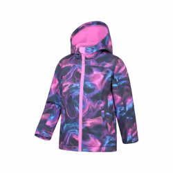 Mountain Warehouse Childrens/Kids Exodus Water Resistant Soft Shell Jacket - 5-6 Years, Purple