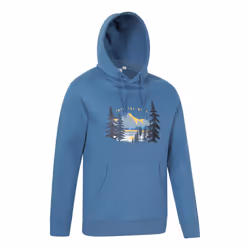 Mountain Warehouse Mens Into The Wild Hoodie - 4XL, Blue