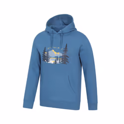 Mountain Warehouse Mens Into The Wild Hoodie - 4XL, Blue