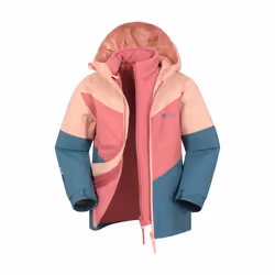 Mountain Warehouse Childrens/Kids Lightning II 3 in 1 Waterproof Jacket - 3-4 Years, Dark Pink
