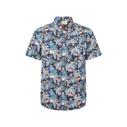 Mountain Warehouse Mens Tropical Short-Sleeved Shirt - XXL, Blue