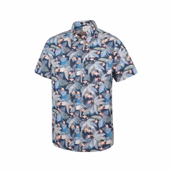 Mountain Warehouse Mens Tropical Short-Sleeved Shirt - XXL, Blue