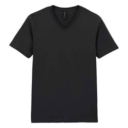 Gildan Mens Softstyle V Neck T-Shirt - 3XL, Black