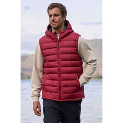 Mountain Warehouse Mens Seasons Hooded Padded Gilet - S, Red