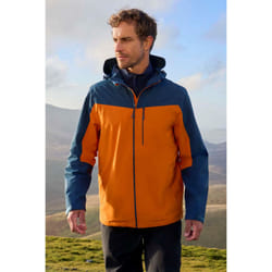Mountain Warehouse Mens Brisk Extreme Colour Block Waterproof Jacket - L, Orange