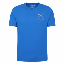 Mountain Warehouse Mens Adventure Begins Line Art Cotton T-Shirt - 4XL, Cobalt