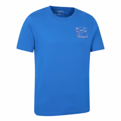 Mountain Warehouse Mens Adventure Begins Line Art Cotton T-Shirt - 4XL, Cobalt