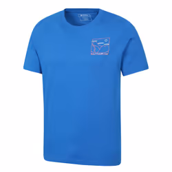 Mountain Warehouse Mens Adventure Begins Line Art Cotton T-Shirt - 4XL, Cobalt