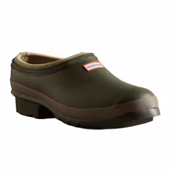 Hunter Mens Gardener Clogs - 9 UK, Dark Olive/Clay