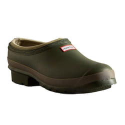 Hunter Mens Gardener Clogs - 12 UK, Dark Olive/Clay