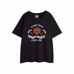 Minecraft Boys Short-Sleeved T-Shirt - 7-8 Years, Black