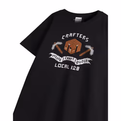 Minecraft Boys Short-Sleeved T-Shirt - 7-8 Years, Black