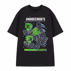 Minecraft Mens Beware Of The Dark Short-Sleeved T-Shirt - XXL, Black