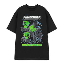 Minecraft Mens Beware Of The Dark Short-Sleeved T-Shirt - XXL, Black