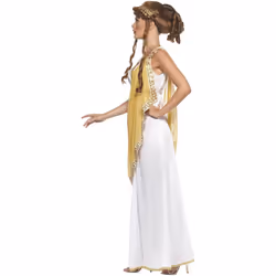 Smiffys Womens/Ladies Helen of Troy Costume Set - L, White/Gold