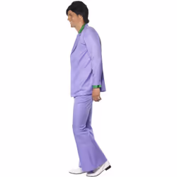 Smiffys Mens 70s Suit Costume - M, Lavender