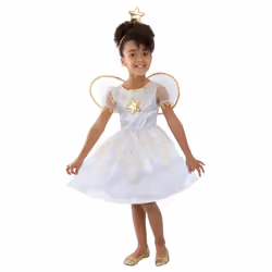 Smiffys Girls Star Fairy Costume Set - 4-6 Years, White