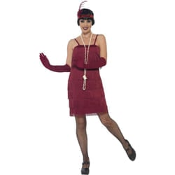 Smiffys Womens/Ladies Flapper Costume Set - XXL, Red