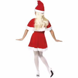 Smiffys Womens/Ladies Miss Santa Costume - S, Red/White