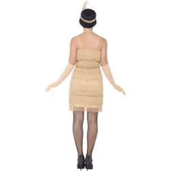 Smiffys Womens/Ladies Flapper Costume Set - L, Gold