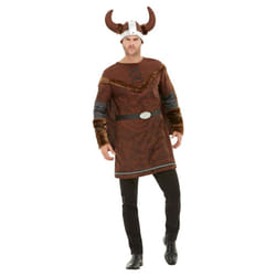 Smiffys Mens Deluxe Viking Barbarian Costume Set - M, Brown