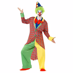 Smiffys Mens Deluxe La Clown Costume Set - L, Multicoloured