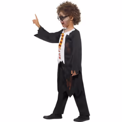 Smiffys Childrens/Kids Zombie School Boy Costume Set - S, White/Black