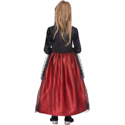 Smiffys Girls Deluxe Vampiress Costume - 7-9 Years, Black/Red