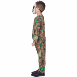 Smiffys Boys Deluxe Bug Zombie Costume Set - 10-12 Years, Brown/Green