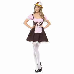 Smiffys Womens/Ladies Tavern Costume Dress - L, Brown