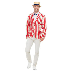 Smiffys Mens 20s Barber Shop Costume Set - L, White/Red
