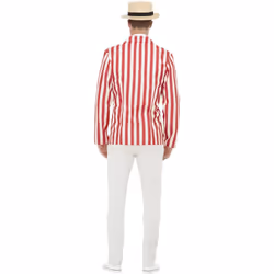 Smiffys Mens 20s Barber Shop Costume Set - M, White/Red