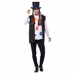 Smiffys Unisex Adult 80s Popstar Costume Set - XL, White/Black