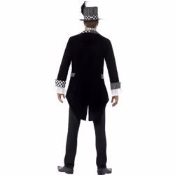 Smiffys Unisex Adult Deluxe Dark Hatter Costume Set - XL, Black/Grey