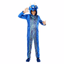 Smiffys Childrens/Kids Dinosaur Costume - 4-6 Years, Blue