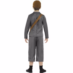 Smiffys Boys WW2 Evacuee Costume Set - 10-12 Years, Grey
