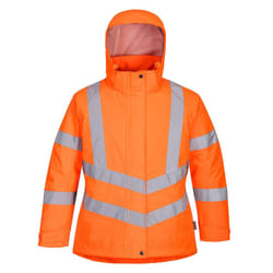 Portwest Womens/Ladies Oxford Hi-Vis Winter Jacket - L, Orange