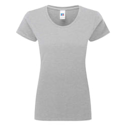 Russell Womens/Ladies Authentic Ringspun Cotton Classic T-Shirt - XS, Light Oxford