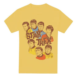 Star Trek Mens Retro Illustrated Crew T-Shirt - M, Banana Yellow