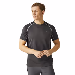 Regatta Mens Virda IV T-Shirt - 3XL, Ash/Black
