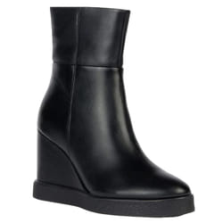 Geox Womens/Ladies D Eildea B Patent Leather Wedge Ankle Boots - 4 UK, Black