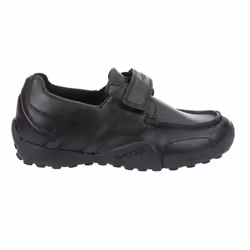 Geox Boys Snake loafer Patent Leather Moccasin School Shoes - 1 UK, Black