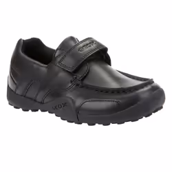 Geox Boys Snake loafer Patent Leather Moccasin School Shoes - 11.5 UK Child, Black