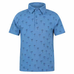 Mountain Warehouse Childrens/Kids Printed Polo Shirt - 3-4 Years, Bright Blue