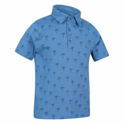 Mountain Warehouse Childrens/Kids Printed Polo Shirt - 3-4 Years, Bright Blue
