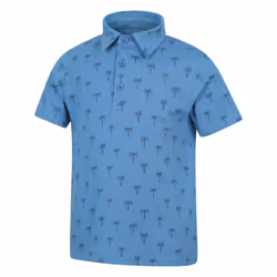 Mountain Warehouse Childrens/Kids Printed Polo Shirt - 3-4 Years, Bright Blue